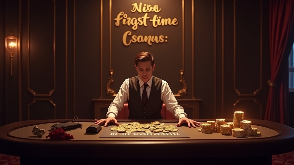 Nuovo giocatore che riceve un bonus di benvenuto in un casinò elegante