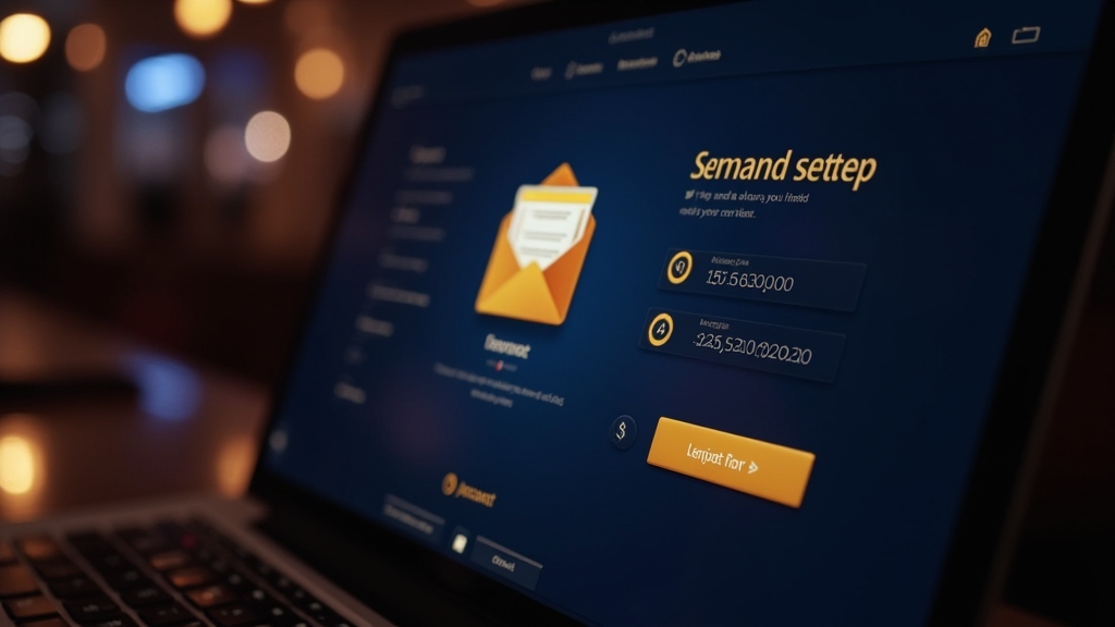 Schermo di creazione conto con email di conferma in un ambiente di casino oscuro