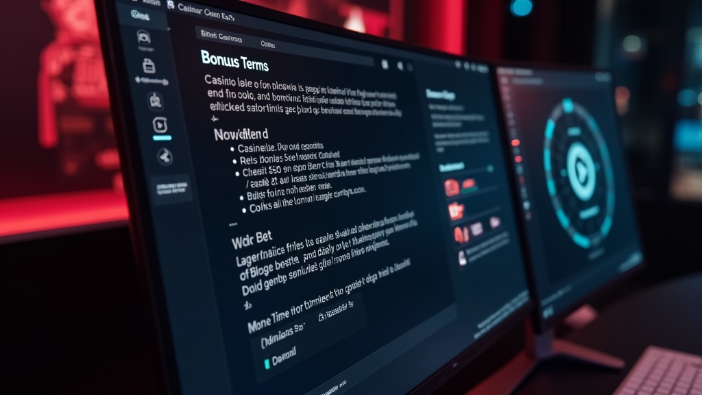 Monitor casinò con termini bonus, wagering, scadenza e limiti